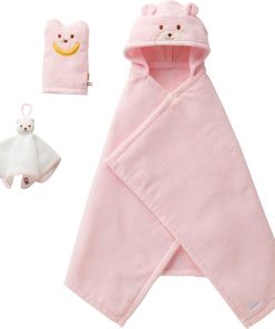 MIKI HOUSE お彼岸 お供え ベビーポンチョ ミキハウス バスポンチョセット ピンク 送料無料 秋 2025