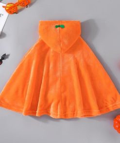 マント ケープ ポンチョ ベビー キッズ 子供 男の子 女の子 アウター フード付き 顔付き かわいい おしゃれ もこもこ 温かい かぼちゃ ハロウィ